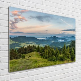 Foto obraz szklany Panorama Pieniny