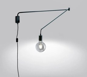 Kinkiet z elastyczną konstrukcją do kontaktu w kolorze matowej czerni Line – Trio