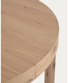 Okrągły rozkładany stół z dodatkowym blatem w dekorze dębu ø 120 cm Colleen – Kave Home