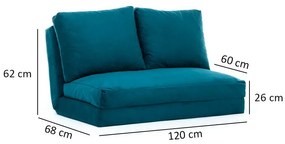 Sofa rozkładana Taida Petrol Green