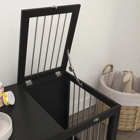 PawHut Klatka dla Psa Czarna 80x50x56,5cm | Aosom PL