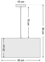 Lampa wisząca KWADRO SUE 40w20 biała/złota BPS KONCEPT