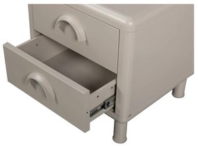 Beżowa metalowa szafka nocna Rune – WOOOD