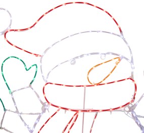 Zewnetrzna Świąteczna lampa podłogowa Bałwan 116 cm z LED z timerem IP44 - Pax Oswietlenie zewnetrzne