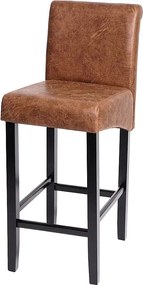 Stołek barowy MCW-C33,  imitacja zamszu, ciemne nogi, tkanina/tekstylia