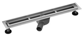 Odpływ liniowy do prysznica 75x7,6 cm srebrny/szary