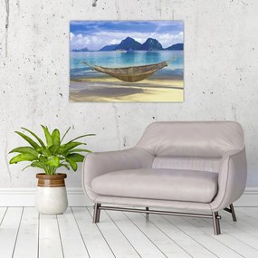 Obraz - Obraz hamaka na plaży 2 (70x50 cm)