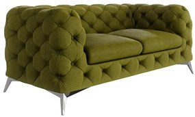 Zielona aksamitna sofa 185 cm Chelsea – Ropez
