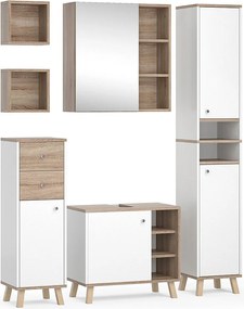 Zestaw mebli łazienkowych biały 62x32x54 senyo