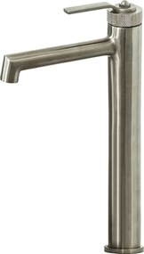 Molette bateria umywalkowa wysoka szczotkowana stal nierdzewna