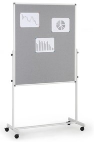 Mobilny flipchart, powierzchnia kombinowana, 1200 × 1000 mm