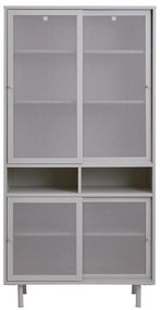 Szara metalowa szafka z drzwiami przesuwnymi 90x180x40 cm Veep – Unique Furniture