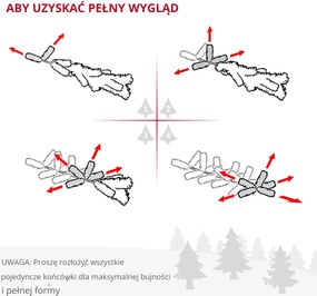Homcom choinka jodła 180 cm ze stojakiem z tworzywa, 390 igieł, zielona | Aosom PL