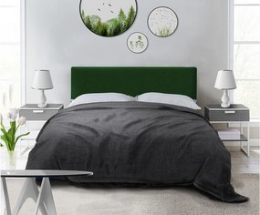Tapicerowane łóżko Nefryt 150x212x90 cm, powierzchnia spania 140x200 cm, schowek, podnośnik, tkanina Monolith zielony