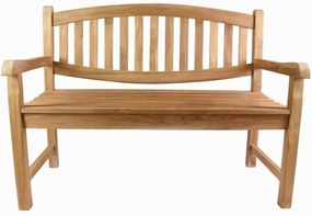 Ławka 2-osobowa DIVERO, drewno tekowe, 120 cm