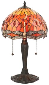 Endon 64092 - Lampa stołowa Tiffany DRAGONFLY 2xE27/60W/230V śr. 30 cm
