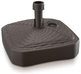 Podstawa parasola kwadratowa 39 cm brązowa rattan PROSPERPLAST