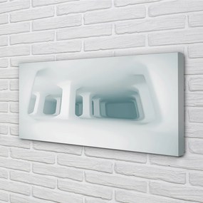 Duży obraz na płótnie Trójwymiarowe Białe Filary