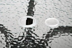 Bistro stół ze szklanym blatem