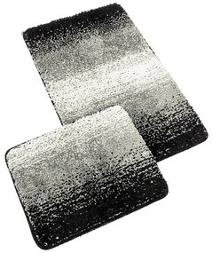 Bellatex Zestaw dywaników łazienkowych bezwycięcia BANYSILVER czarny, 60 x 100, 60 x 50 cm