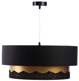 Lampa wisząca DOUBLE ELEGANT 50 czarna/złota BPS KONCEPT