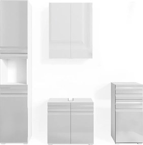 Zestaw mebli łazienkowych biały wysoki połysk 56x34x60 fredd