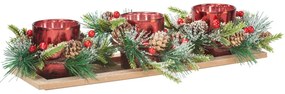 Zestaw trzech świeczników tealight na ozdobnej podstawce