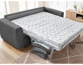 Szara sztruksowa rozkładana sofa 225 cm Augustin – Bobochic Paris