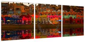 Obraz - Miejsce do letniego pływania (z zegarem) (90x30 cm)