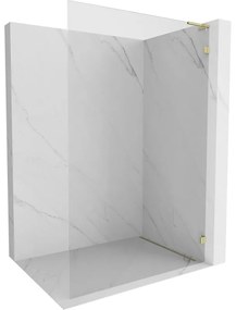 Mexen Lunar L ścianka prysznicowa Walk-in prawa 110 x 200 cm, transparent 8 mm, złota - 830L-110-000-50-00-P