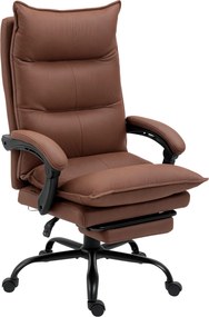 Vinsetto Fotel biurowy ergonomiczny z masażem i ogrzewaniem regulowany nowoczesny design brązowy | Aosom PL