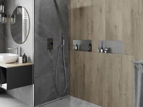 Mexen X-Wall-NR półka wnękowa bez kołnierza 45 x 20 cm, inox - 1911452010