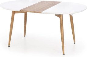 Stół CALIBER 160(200)x90 biały/dąb san remo rozkładany