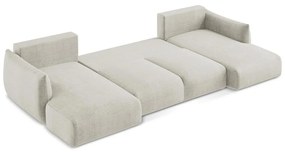 Beżowy rozkładany narożnik (w kształcie litery U) Leila – Makamii