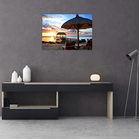 Obraz - Zachód słońca na Mauritiusie (70x50 cm)