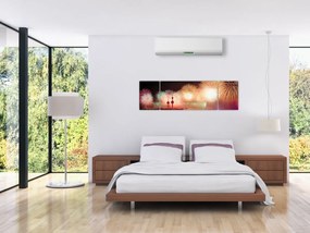Obraz fajerwerków (170x50 cm)
