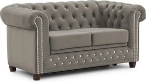 Szara aksamitna rozkładana sofa 148 cm York Blik – Ropez