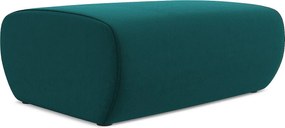 Pufa - z tkaniny welwetowej - morski - KAPUA