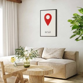 Plakat The best place 21x30 cm z ramą czarną bez marginesu ARTGEIST B
