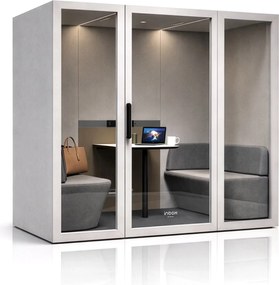 Budka akustyczna do biura INBOX 4-osobowa 2200 x 2200 x 1220 mm
