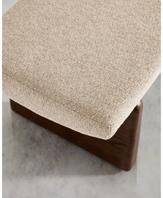 Beżowo-ciemnonaturalna ławka z tkaniny szenilowej Topaz – Kave Home