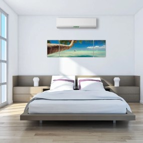 Obraz - Czyste morze z palmą (170x50 cm)