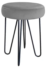 Taboret TORIN 2 MG VELVET ciemnoszary ATOS