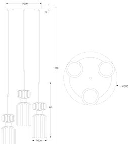 Lampa wisząca MOLLY 3xE14