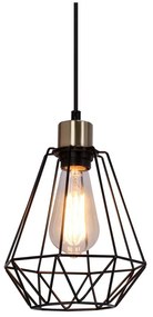 Czarna metalowa lampa wisząca 100x19 cm Primo – Candellux Lighting