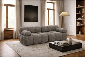 Sofa modułowa dwuosobowa, tkanina bukla Abriamo, Brązowy, Selia