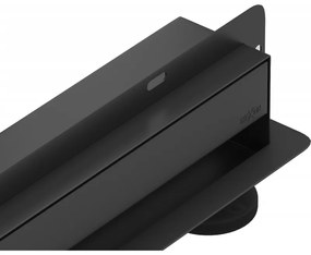 Mexen Flat Wall odpływ liniowy ścienny 2w1 90 cm, czarny - 1730090