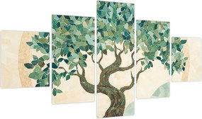 Obraz – Elegancka mozaika z drzewem (125x70 cm)