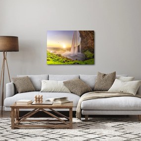 Obraz - Seljalandsfoss od tyłu jaskini (70x50 cm)