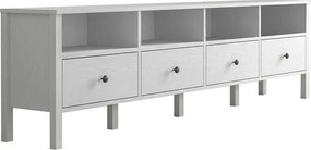 Stojak pod telewizor – 200 cm x 58 cm x 59 cm – Biały – Melamina